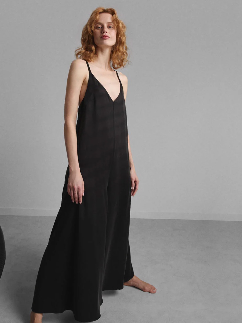 Nwot Lunya Washable Silk Elastic Strap Jumpsuit